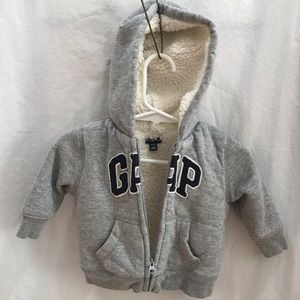 GAP Shirts & Tops - Baby Gap Fluffy Lined Hoodie 3-6 months GAP Shirts & Tops - Baby Gap Fluffy Lined Hoodie 3-6 months